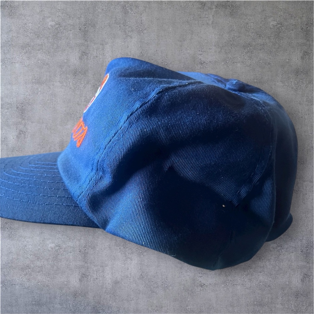 VTG Denver Broncos NFL Blue Script Spell Out Snapback Cap Football Hat 1990’s - Picture 2 of 6
